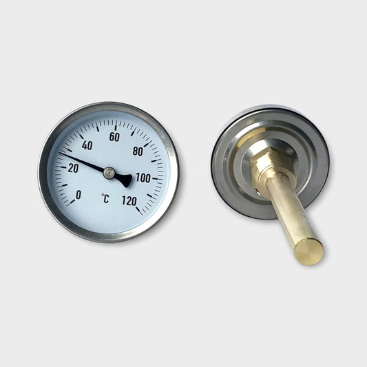 63mm Temperature Gauge Low Price Brass Connection 120 Degrees Celsius