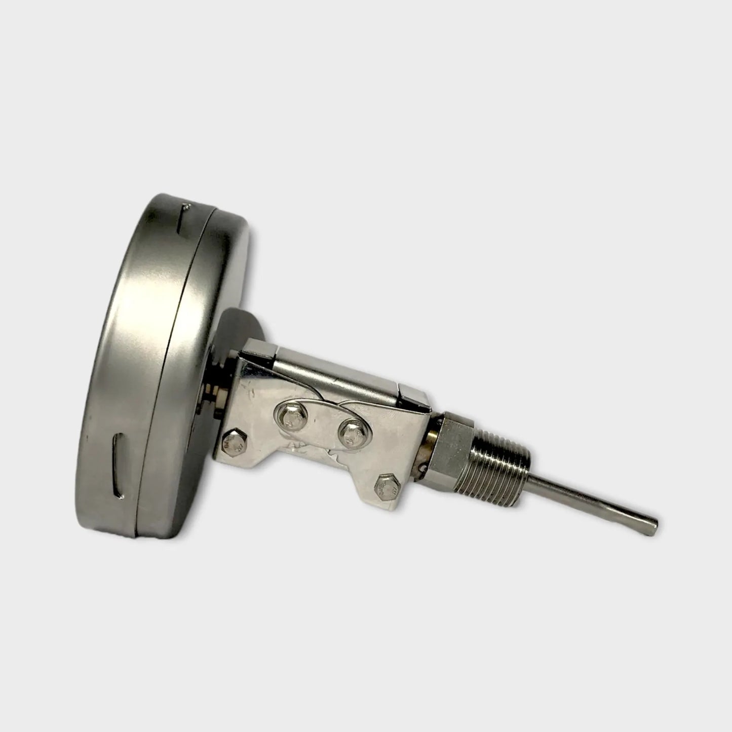 Temperature Gauge On Water Heater Universal Joint Mounting 4" Dial-side