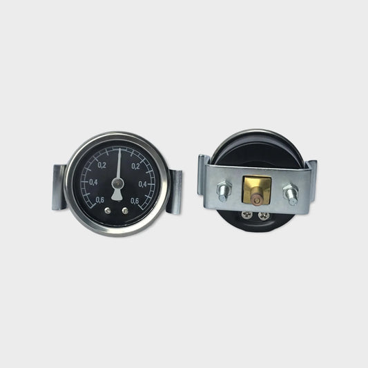 Vacuum Pressure Gauge UK Painted Steel Case with U-clamp Bracket
