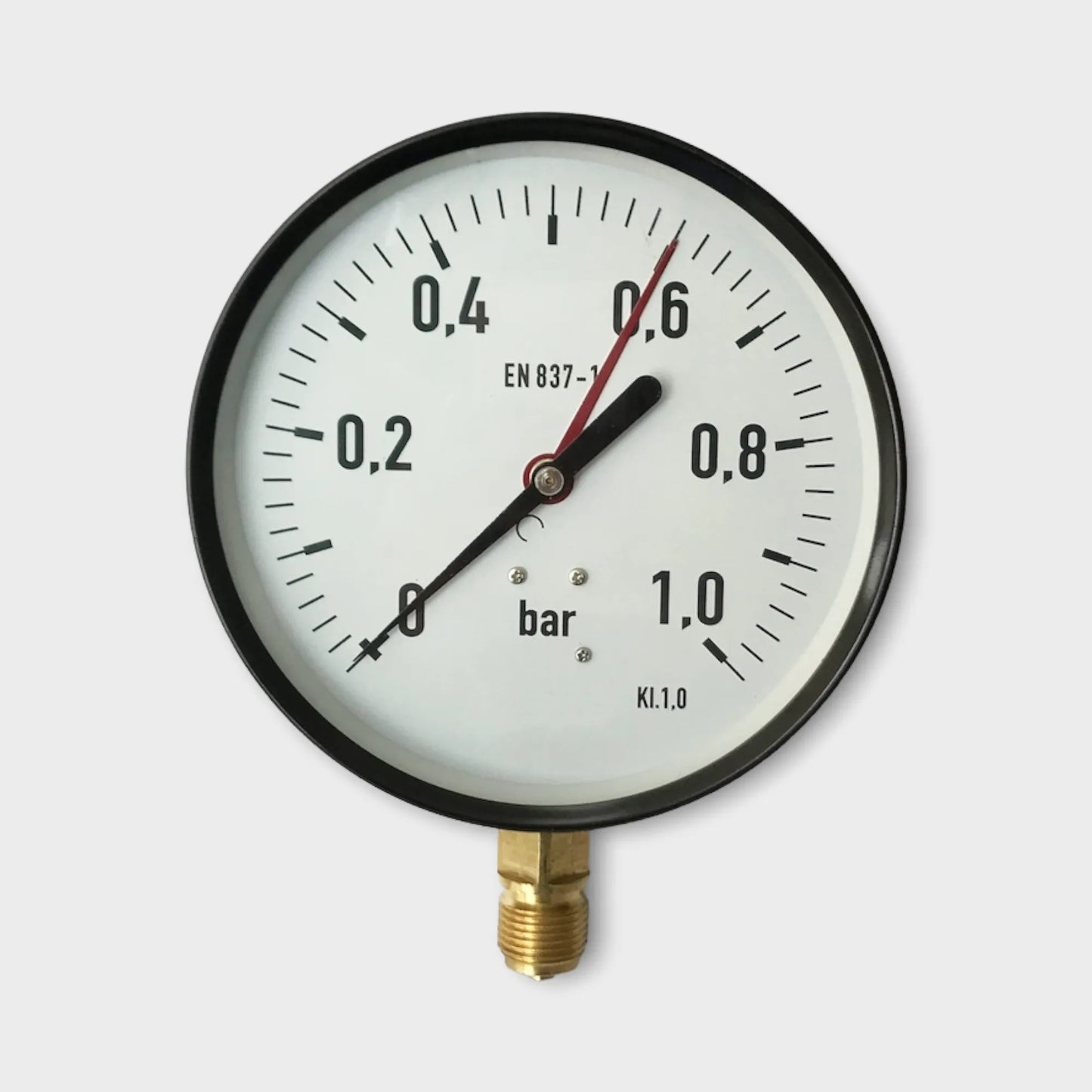 6" Water and Air Pressure Gauge Dual Needle 1 Bar Lower Mount