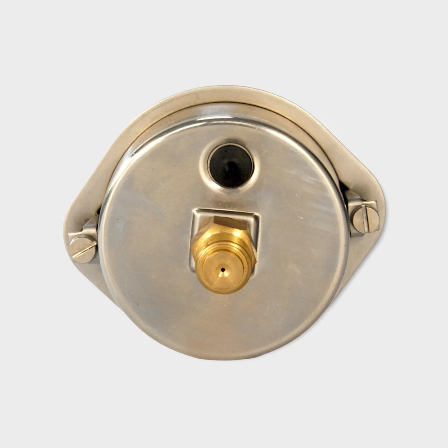 50mm Stainless Steel Pressure Gauge 1/8 NPT Butterfly Flange back look