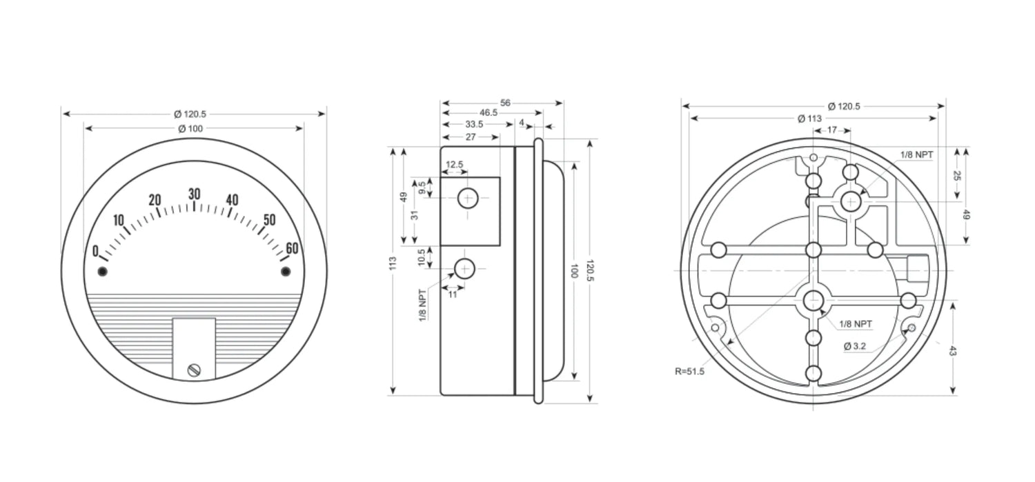 Differential Pressure Gauge Magnehelic Type WESEN