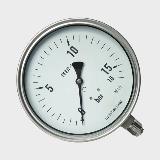 Manometer Gauge 6 Inch Dial Static Pressure Gauge HVAC 316SS Tube