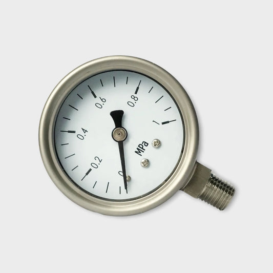 Stainless steel flow pressure gauge 1 Mpa