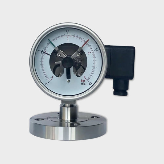 63mm Dial Diaphragm Seal Pressure Gauge Flange Mount Contact Gauge