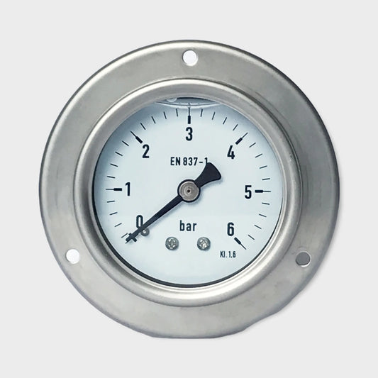 HVAC Manometer 63MM Axial Connection Panel Mount Pressure Gauge