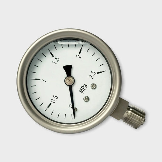 Hydronic Manometer 63MM 2.5MPa Radial Connection Silicone Oil Filled