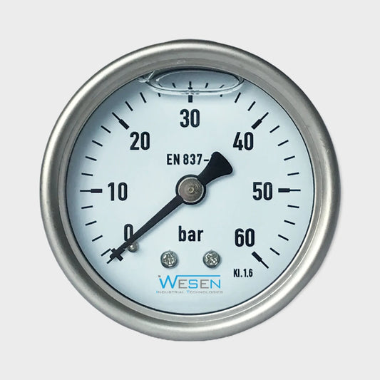 Pressure Gauge For Water 60 Bar Stainless Steel Manometer Glycerin