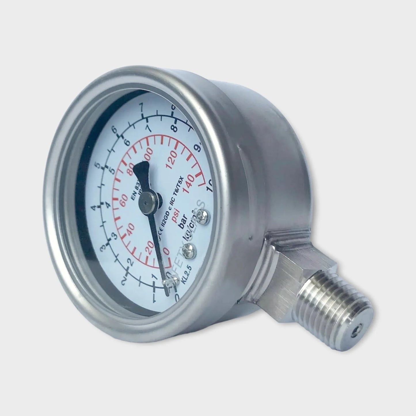 Pressure Gauge For Water Three Scales Dial Manometer Analog-side look1